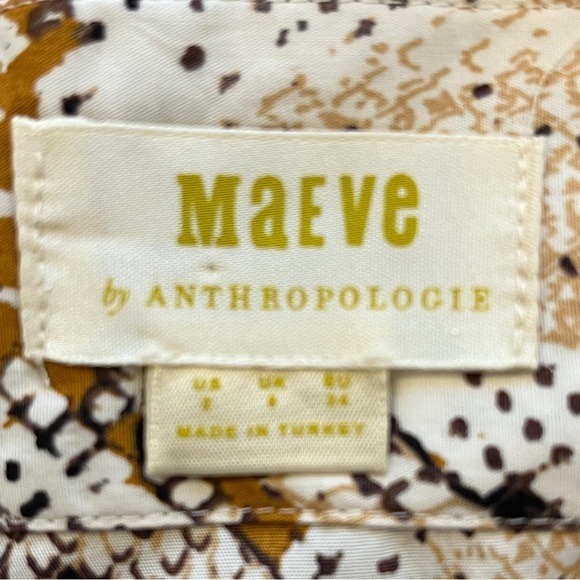 Maeve by Anthropologie Snake-Printed Maxi Button Front Back Cutout Dress Size 2 - Picture 9 of 13